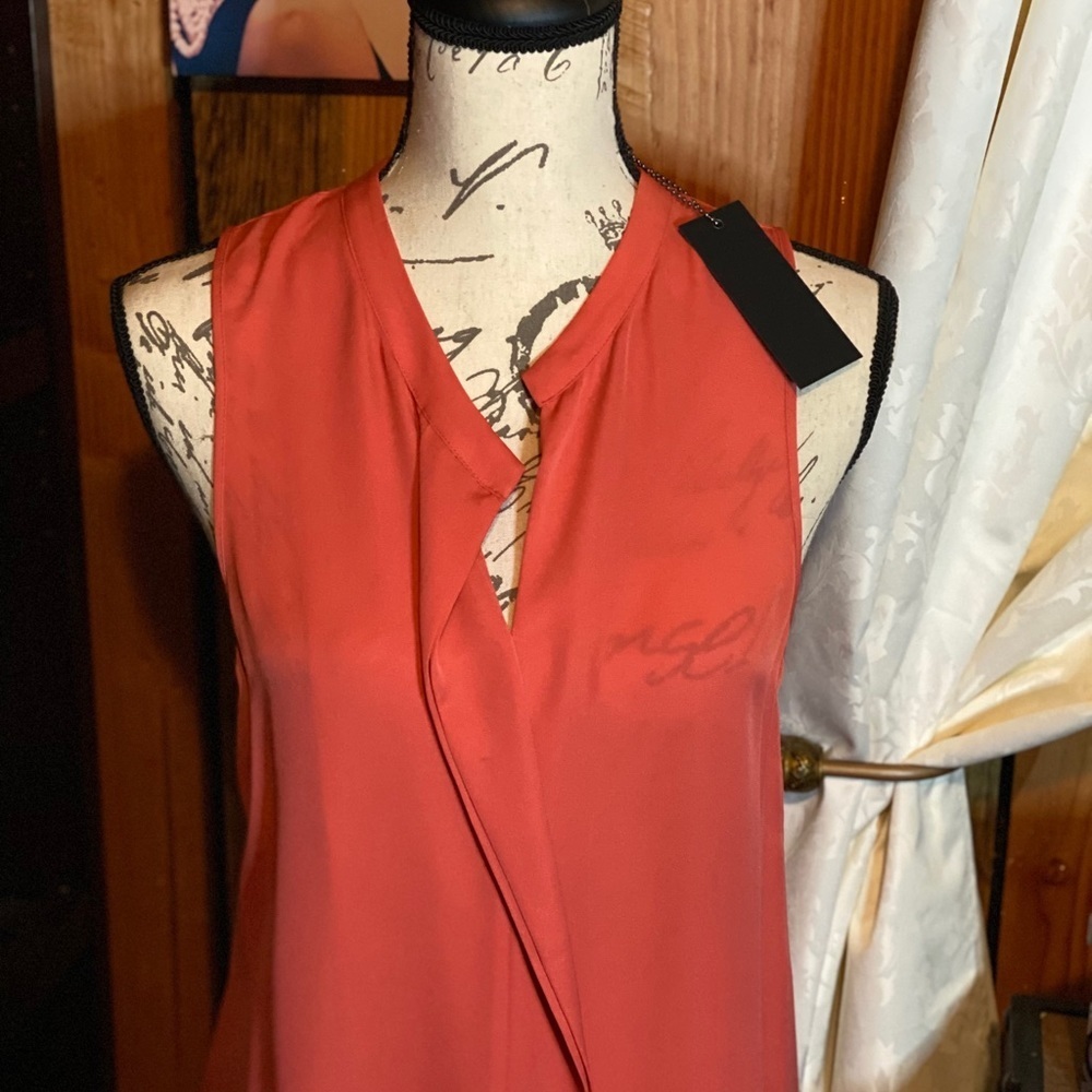 Silk H by Bordeaux Sheer Sleeveless Blouse